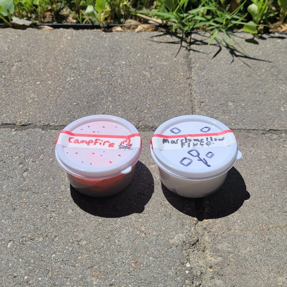 Camp fire and marshmallow fluff homemade slime pre made - Picture 1 of 6